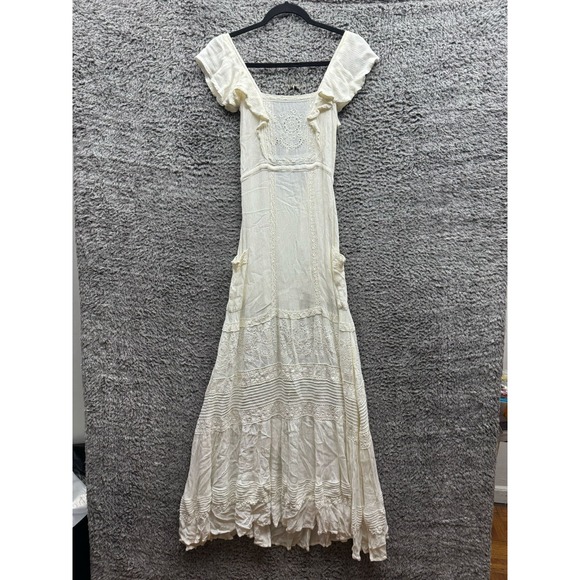 Spell Boho Bella Frill Ivory Maxi Dress Womens Size M